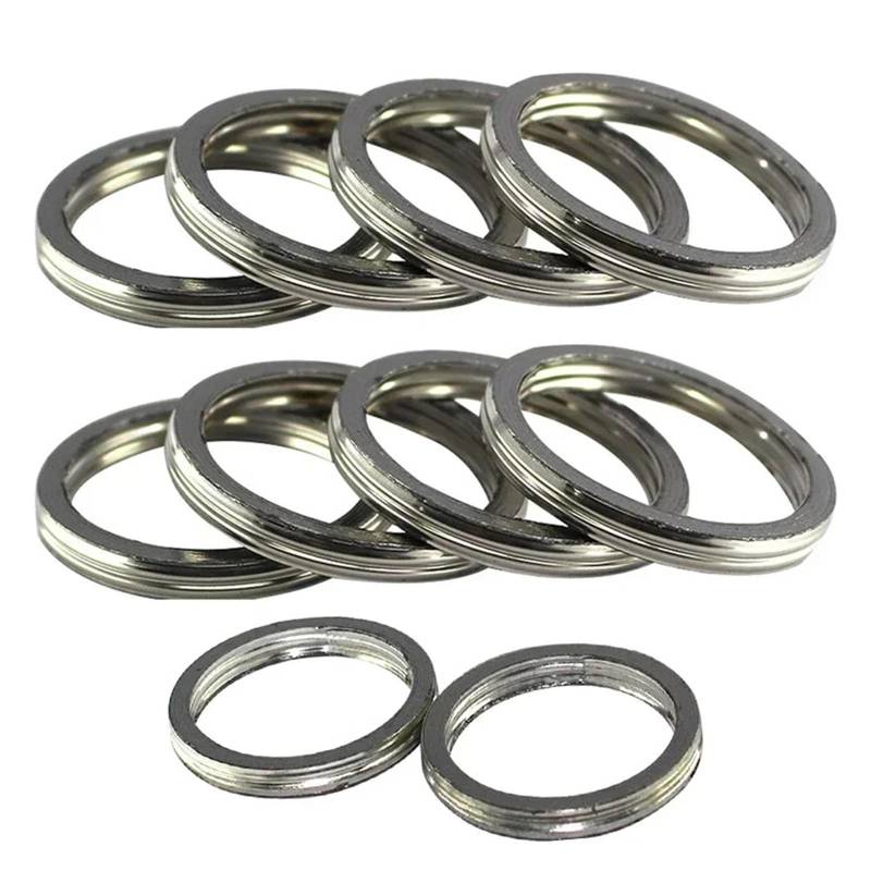 45mm Motorrad Schalldämpfer Auspuffrohr Header Dichtung for XR400R XR250R XR650R CRF250F CB1000 SXS1000(10pcs) von SxcXChAom