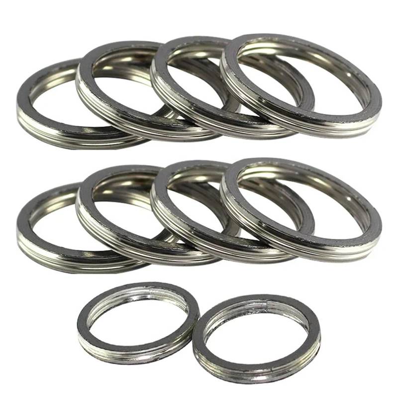 45mm Motorrad Schalldämpfer Auspuffrohr Header Dichtung for XR400R XR250R XR650R CRF250F CB1000 SXS1000(10pcs) von SxcXChAom