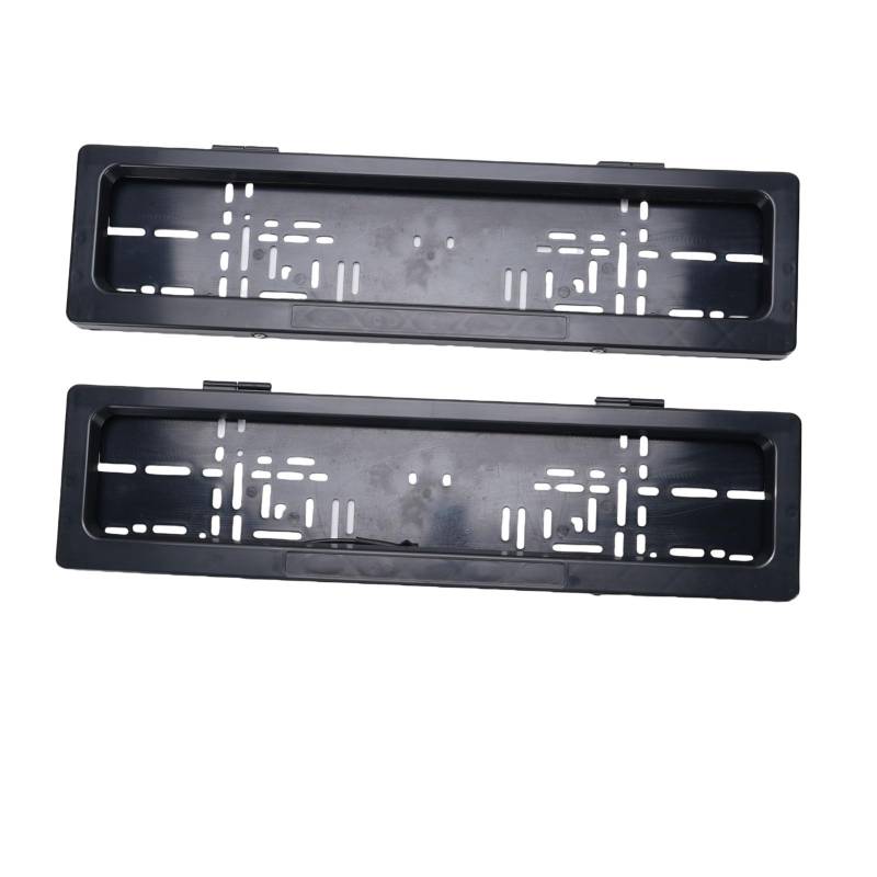 2pcs Schwarze Kennzeichenrahmen mit Fernbedienung, ABS -Kunststoff Vorderen Nummernschildinhaber, Stromverstärker mit Indikator für Europäisches Elektrofahrzeug -Tag von Sxhlseller