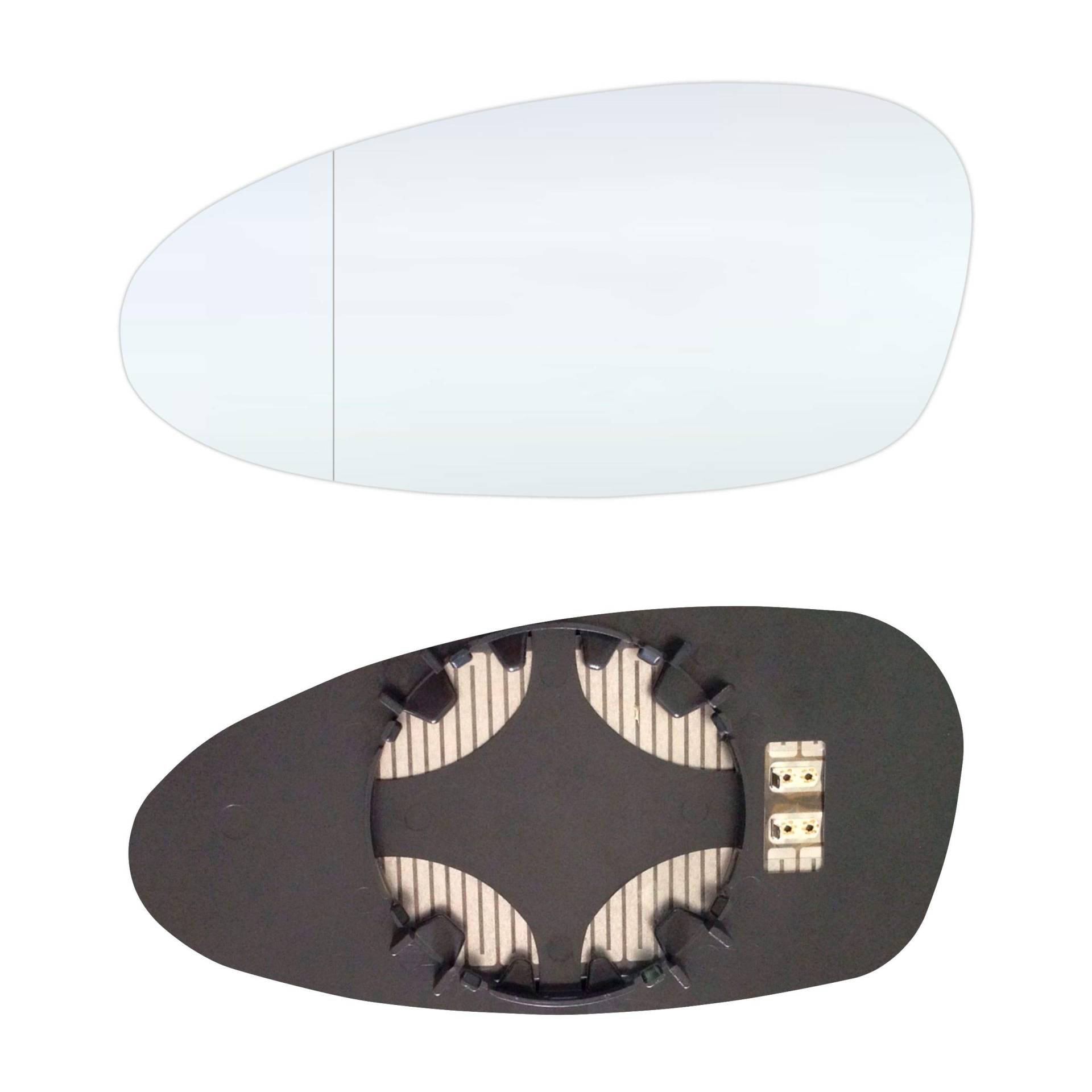 Links Fahrerseite Asphärish Spiegelglas mit Platte und Heizung #AM-PE91104-LWAH von Sylgab