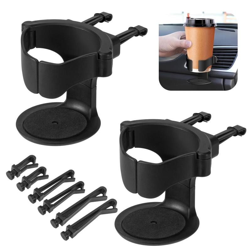 Szaboviktoria 2 Stück Getränke Halter Auto,Getränkehalter Auto,Becherhalter Auto,Flaschenhalter Auto,mit Auto Belüftungs Clips von Szaboviktoria