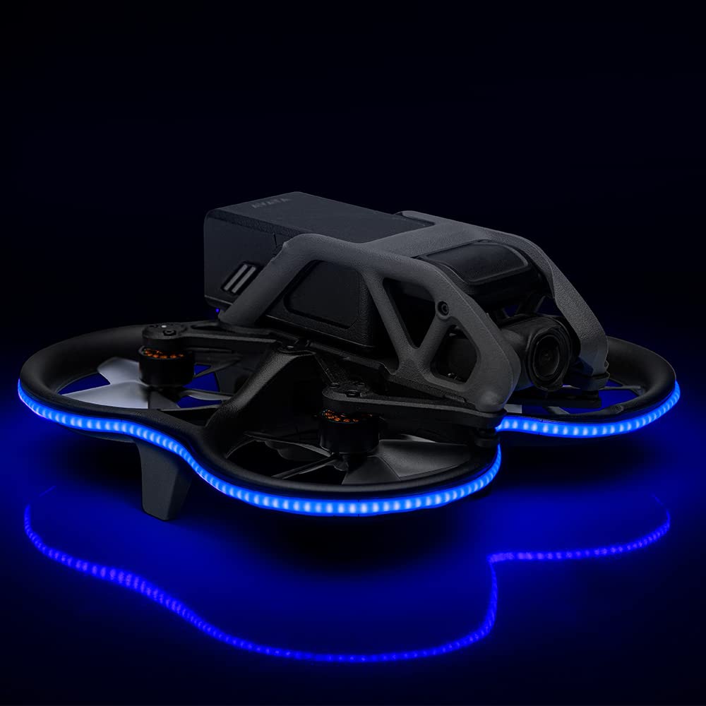 LED-Lichtleiste für DJI Avata, lichtemittierende Anti-Kollisions-Nachtkampf-Warnlichtleiste, Drohnen-Quadcopter-Zubehör (Blau) von Szaerfa