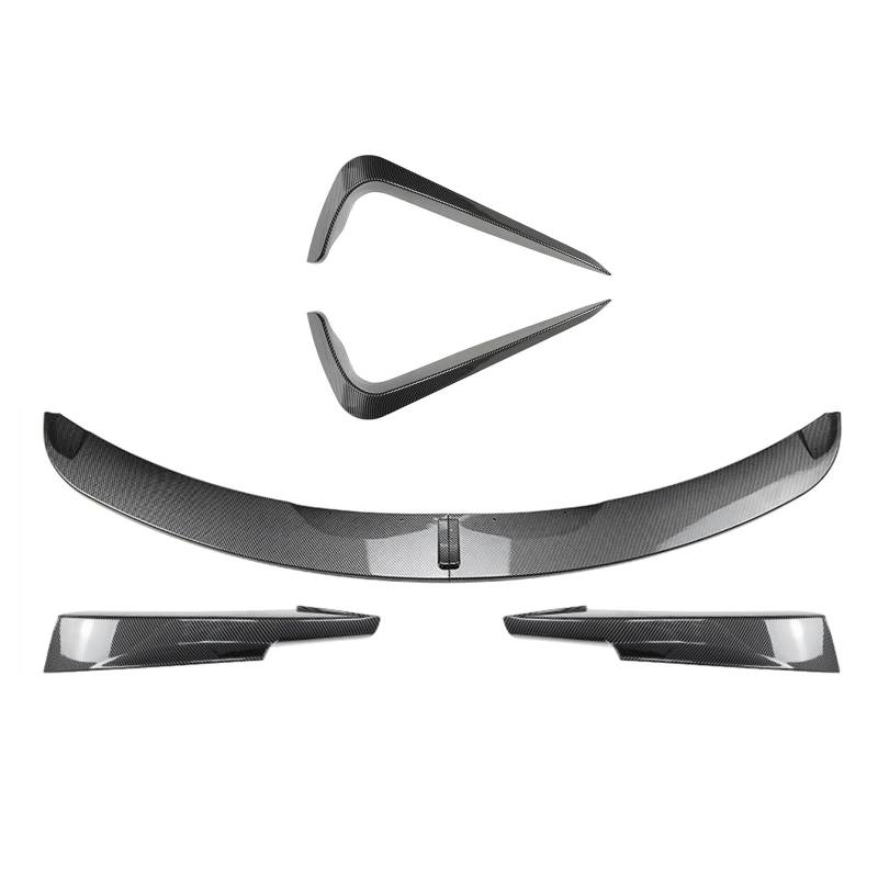 Szwaldaper, for, 3er E90 E91 LCI M Sport 325i 335i 2009-2012 Frontspoilerlippe Splitter + seitlicher Lüftungsschlitz-Ansaugrahmen-Ziersatz Lüftungsblende für Nebelscheinwerfer(Carbon Fiber Look) von Szwaldaper