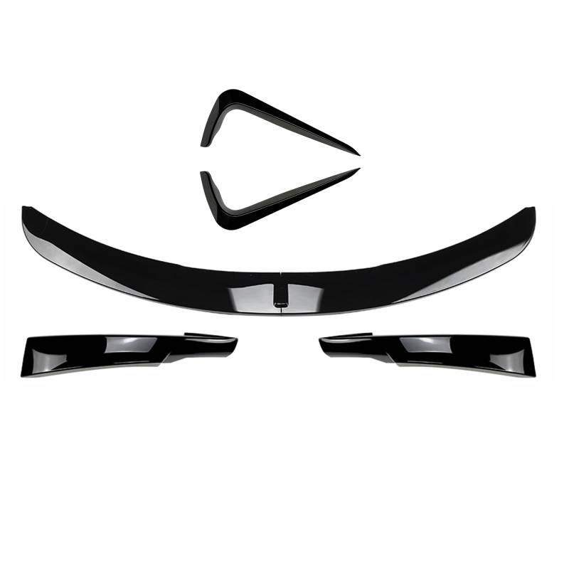 Szwaldaper, for, 3er E90 E91 LCI M Sport 325i 335i 2009-2012 Frontspoilerlippe Splitter + seitlicher Lüftungsschlitz-Ansaugrahmen-Ziersatz Lüftungsblende für Nebelscheinwerfer(Glossy Black) von Szwaldaper
