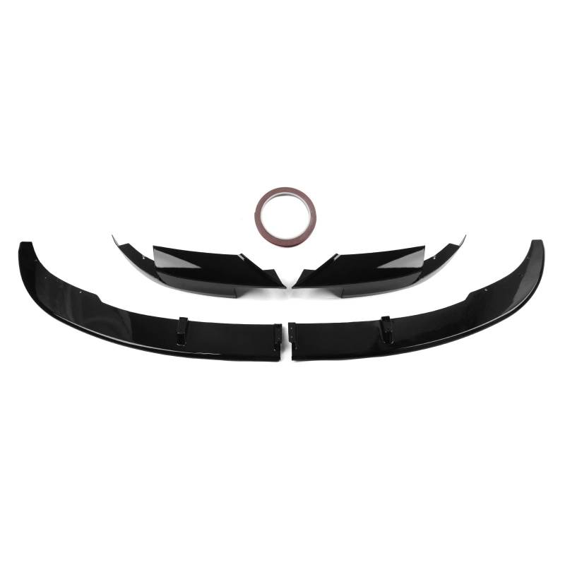 Szwaldaper, for, 5er F10 M5 2012-2016 Schwarz glänzend Auto Frontstoßstangenspoilerlippe + untere Entlüftungsecke Spat Seitensplitter Abdeckung Schutz Lüftungsblende für Nebelscheinwerfer von Szwaldaper