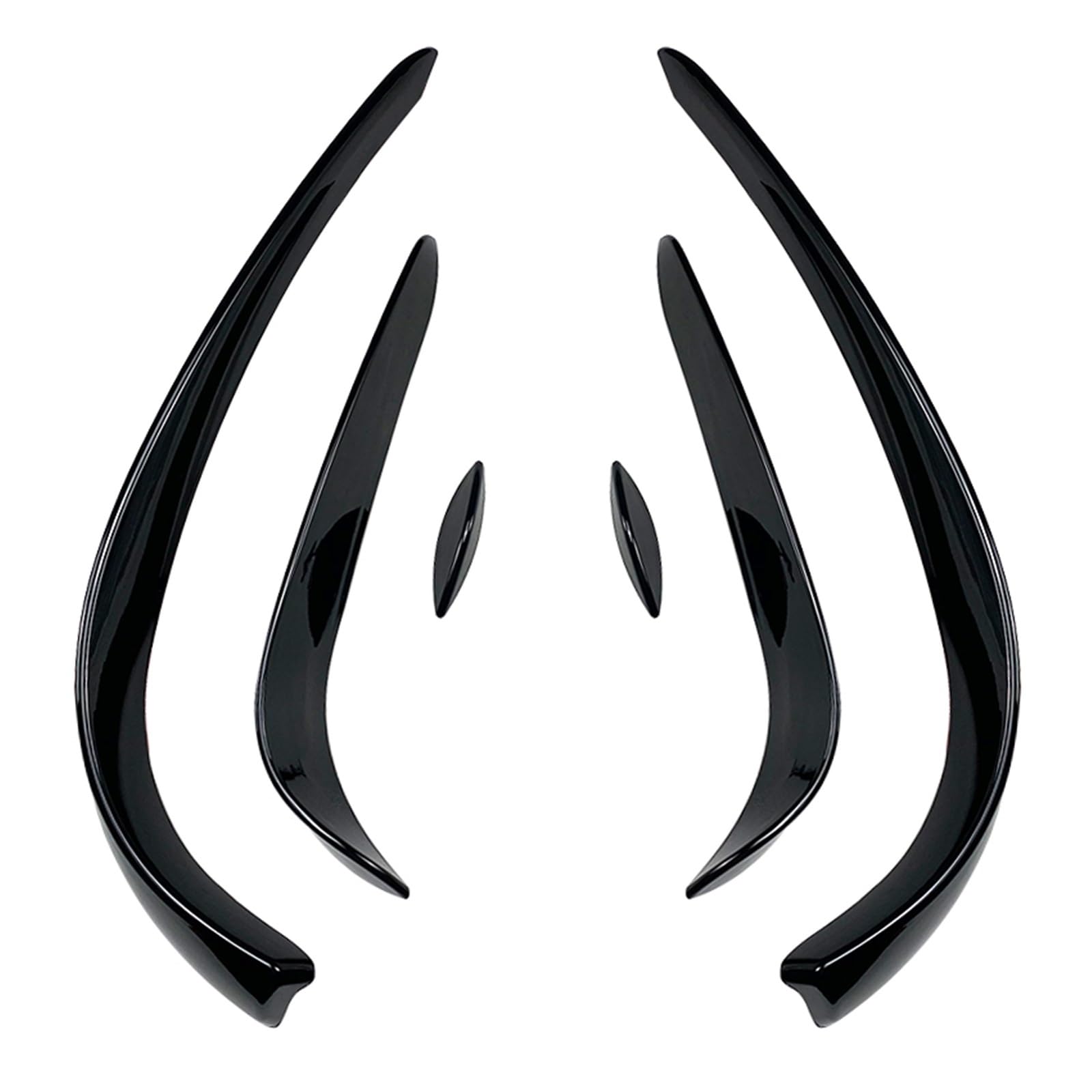 Szwaldaper, for, C-Klasse W205 2015-2018 C180 C200 C260 C43 AMG Sport Frontseitige Entlüftungsauslassabdeckung Verkleidung Ansaughaube Splitter Lüftungsblende für Nebelscheinwerfer(Glossy Black) von Szwaldaper