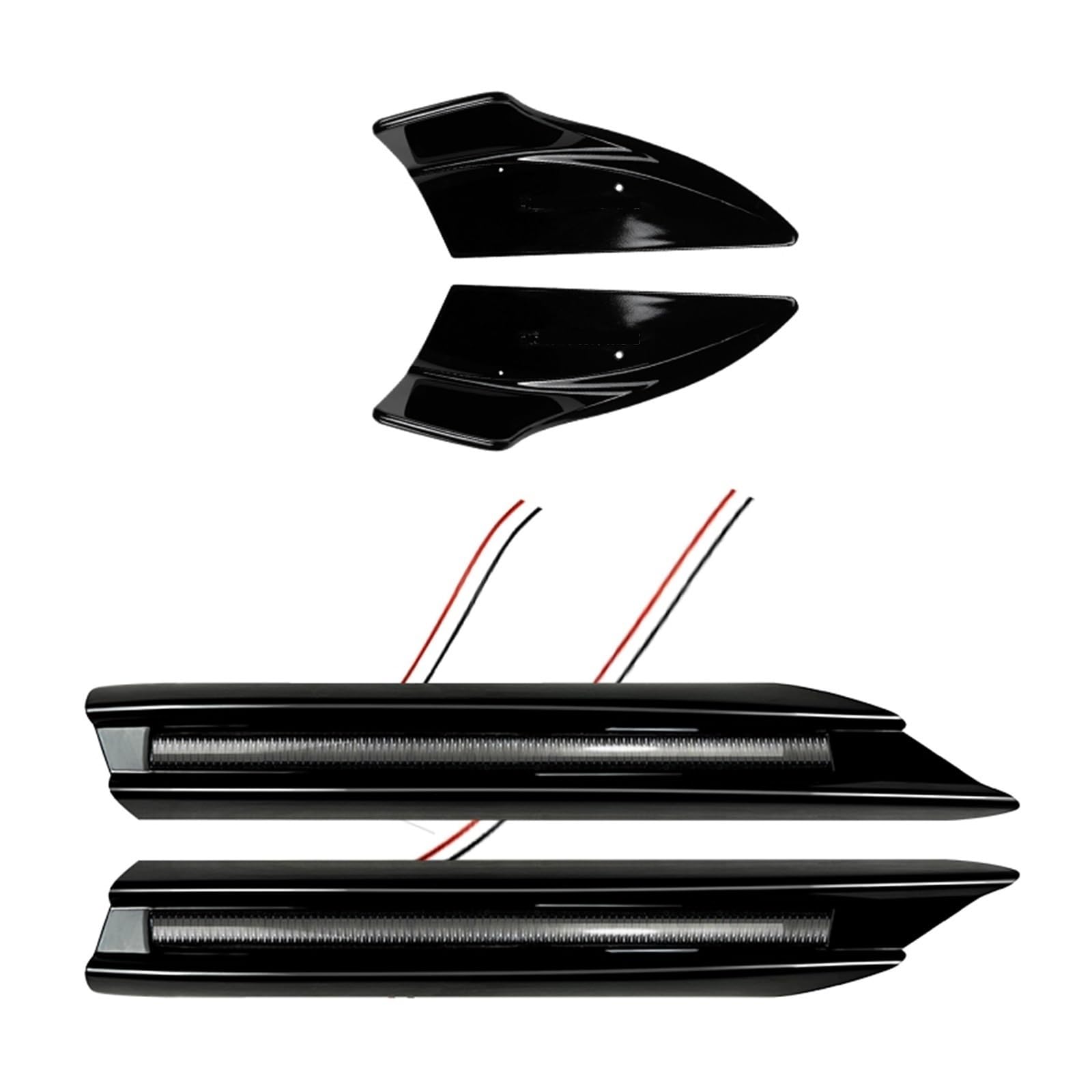 Szwaldaper, for, C-Klasse W206 C200 C30 C63 AMG 2022-2023 Frontstoßstange Seitensplitterabdeckung Entlüftungsöffnung Tagfahrlichtlampe Lüftungsblende für Nebelscheinwerfer(4pcs) von Szwaldaper