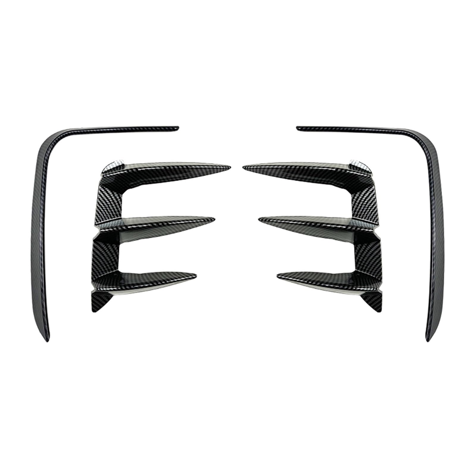 Szwaldaper, for, X3 G01 LCI M Sport 2022-2024 Heckspoilerblende Splitter Canard Tush Style Carbonfaser-Optik/Schwarz glänzend Lüftungsblende für Nebelscheinwerfer(4X Fake Carbon A) von Szwaldaper