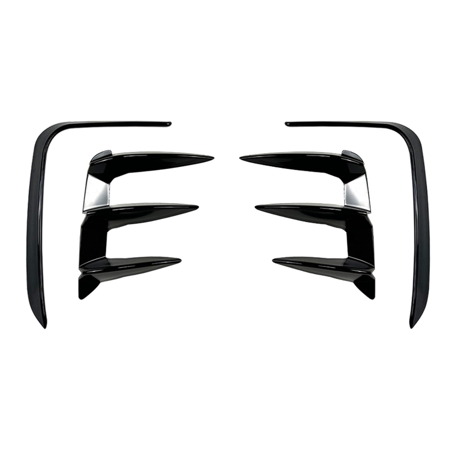 Szwaldaper, for, X3 G01 LCI M Sport 2022-2024 Heckspoilerblende Splitter Canard Tush Style Carbonfaser-Optik/Schwarz glänzend Lüftungsblende für Nebelscheinwerfer(4X Gloss Black A) von Szwaldaper