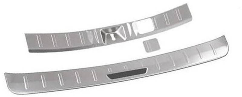 Szwaldaper, for Mitsubishi, for Outlander 3 2016–2022, Auto-Heckstoßstangenabdeckung, hintere Kofferraumverkleidung, Stick, Styling, Außendekoration Auto-Heckstoßstangenschutz aus Gummi(Silver) von Szwaldaper