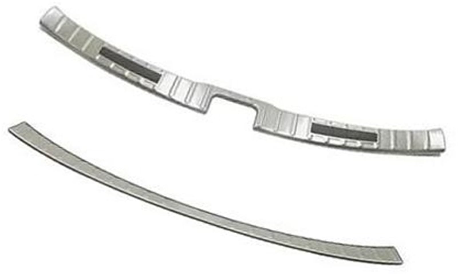 Szwaldaper, for Polestar, 2 2021–2024, Schwarz-Silber, Auto-Heckkoffer-Schutzplatte, Anti-Hit-Staub-Schwellenabdeckungs-Verkleidungszubehör Auto-Heckstoßstangenschutz aus Gummi(Silver Ab) von Szwaldaper