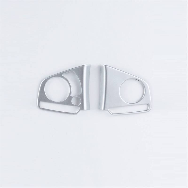 Szwaldaper 2 Stück Auto Lenkrad Knopf Rahmen Abdeckung Zieraufkleber Auto Styling CR-V CRV 2017 2018 Auto-Lenkradaufkleber(Silvery) von Szwaldaper
