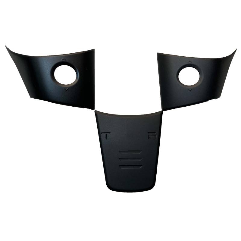 Szwaldaper 3-teiliger Lenkrad-Patch, for Tesla, Modell 3, Modell Y, Innenraummodifizierte Schutzaufkleber, Autodekorationszubehör, matt Auto-Lenkradaufkleber(with Logo) von Szwaldaper