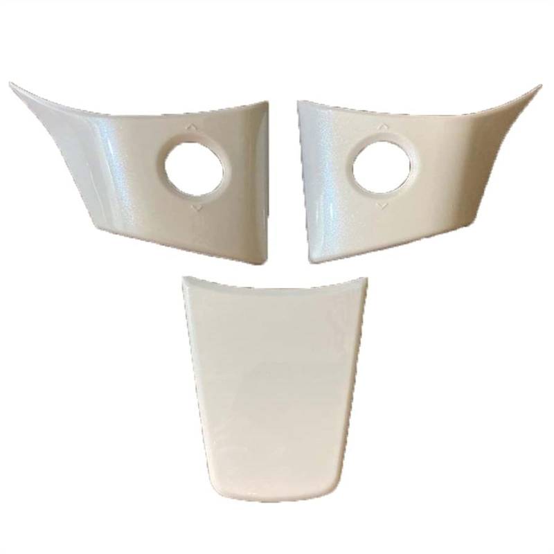 Szwaldaper 3-teiliger Lenkrad-Patch, for Tesla, Modell 3 Y, Autodekoration, Innenraum, modifiziertes Zubehör, Perle Auto-Lenkradaufkleber(Tith Logo) von Szwaldaper
