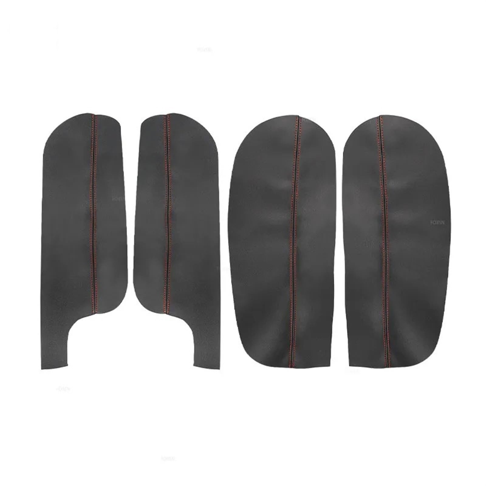 Szwaldaper 4 Stück, for VW, for Golf, for 6 VI Cabrio 2010 2011 2012 2013, Auto-Innentürverkleidung, Armlehnengriff, Lederbezug, Zubehörverkleidung Auto-Innentürverkleidung(Door armrest Black-r) von Szwaldaper