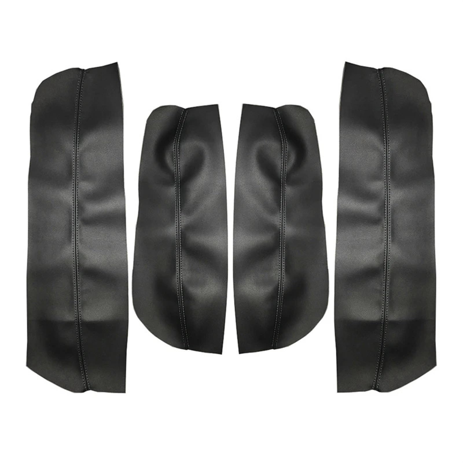 Szwaldaper 4 Teile/Satz, for Peugeot, 3008 2011 2012 Auto Innentür Armlehne Panel Schwarz Mikrofaser Leder Abdeckung Trim Zubehör mit Werkzeug Auto-Innentürverkleidung(Black) von Szwaldaper