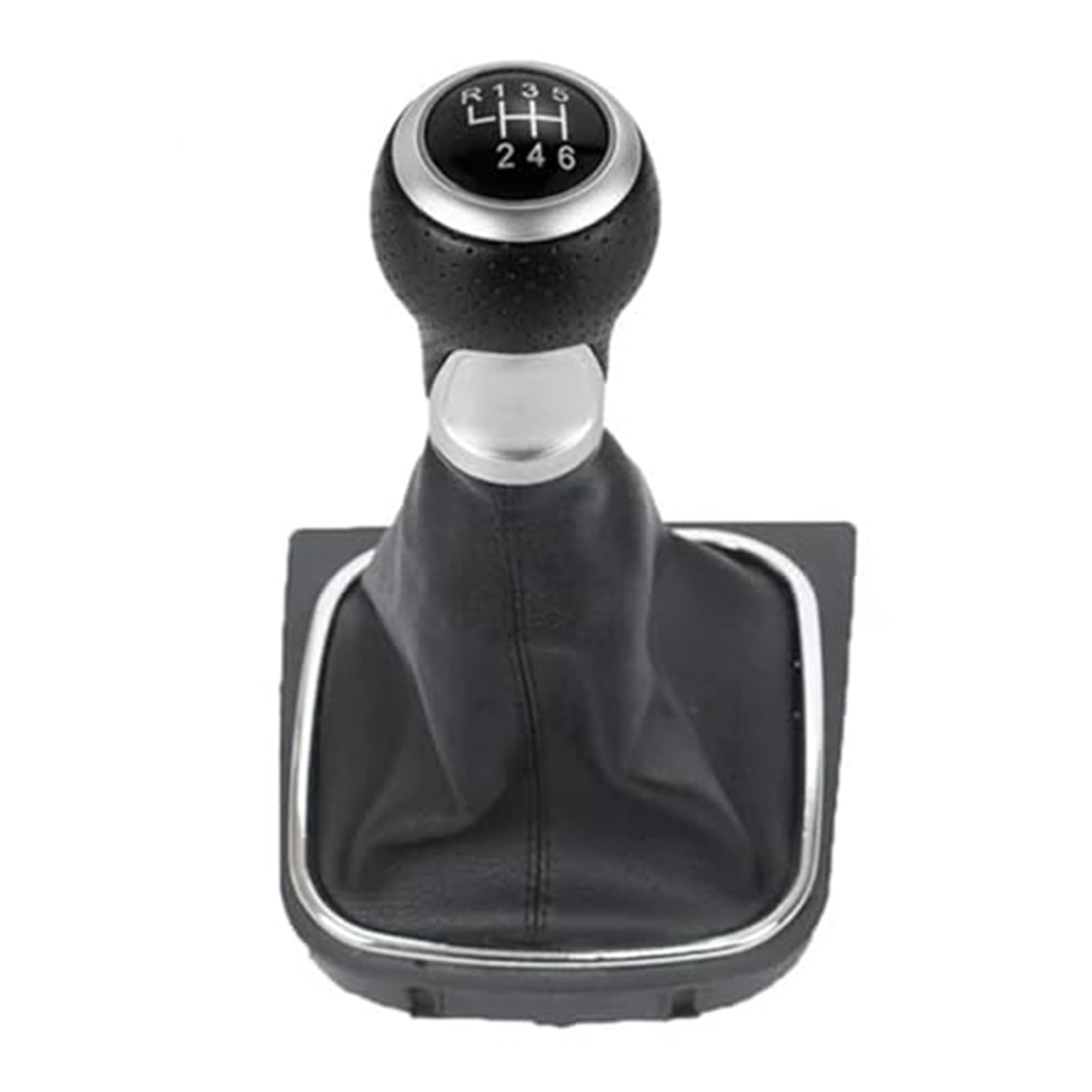Szwaldaper 5/6-Gang-Auto-Schaltknauf-Abdeckung, for VW, for Golf, 5, for Golf, 6 MK5 MK6 R32 GTI 2004–2009, manueller Handball Schaltsackabdeckung fürs Auto(Black Black Line 6 Speed) von Szwaldaper