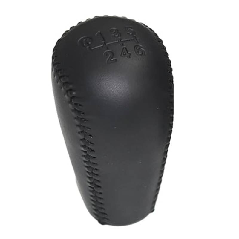 Szwaldaper 5 6 Gang Leder Auto Auto Schaltknauf Hebel Stick, for Toyota, Highlander, for Lexus, Rx350, for Scion, Schaltsackabdeckung fürs Auto(Black 6 Speed) von Szwaldaper