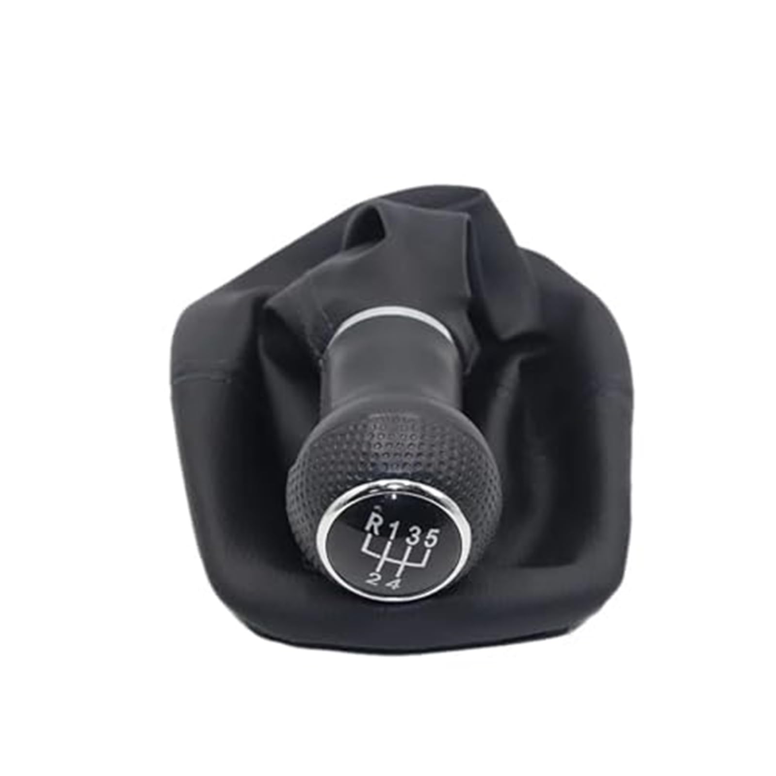 Szwaldaper 5 6 Gang Schaltknauf Hebel Schaltmanschette PU-Leder, for Seat, Leon Toledo 1999-2001 Schaltknauf Schaltsackabdeckung fürs Auto(Black R12345 Speed Type 1) von Szwaldaper