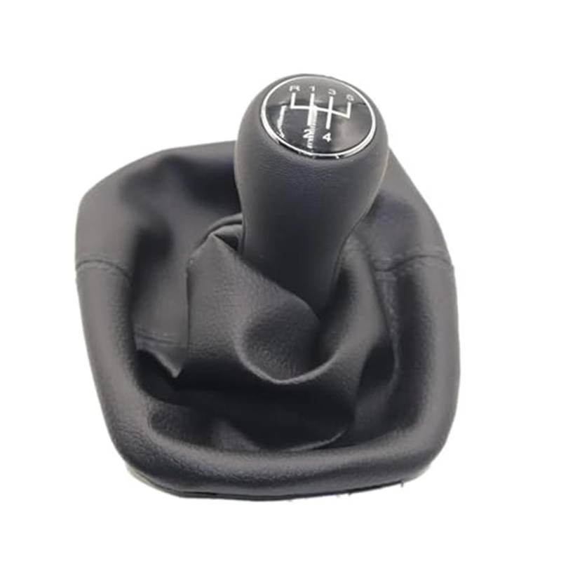 Szwaldaper 5 6 Gang Schaltknauf Hebel Schaltmanschette PU-Leder, for Seat, Leon Toledo 1999-2001 Schaltknauf Schaltsackabdeckung fürs Auto(Black R12345 Speed Type 6) von Szwaldaper