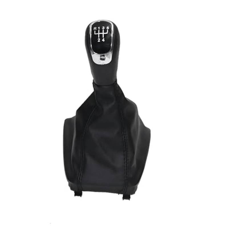 Szwaldaper 5 6-Gang-Schaltknauf for manuelles Auto, Gamasche, Kofferraumabdeckung, for Skoda, for Superb II 2008–2012, Yeti 2009–2012 Schaltsackabdeckung fürs Auto(Black 5 Speed Set) von Szwaldaper