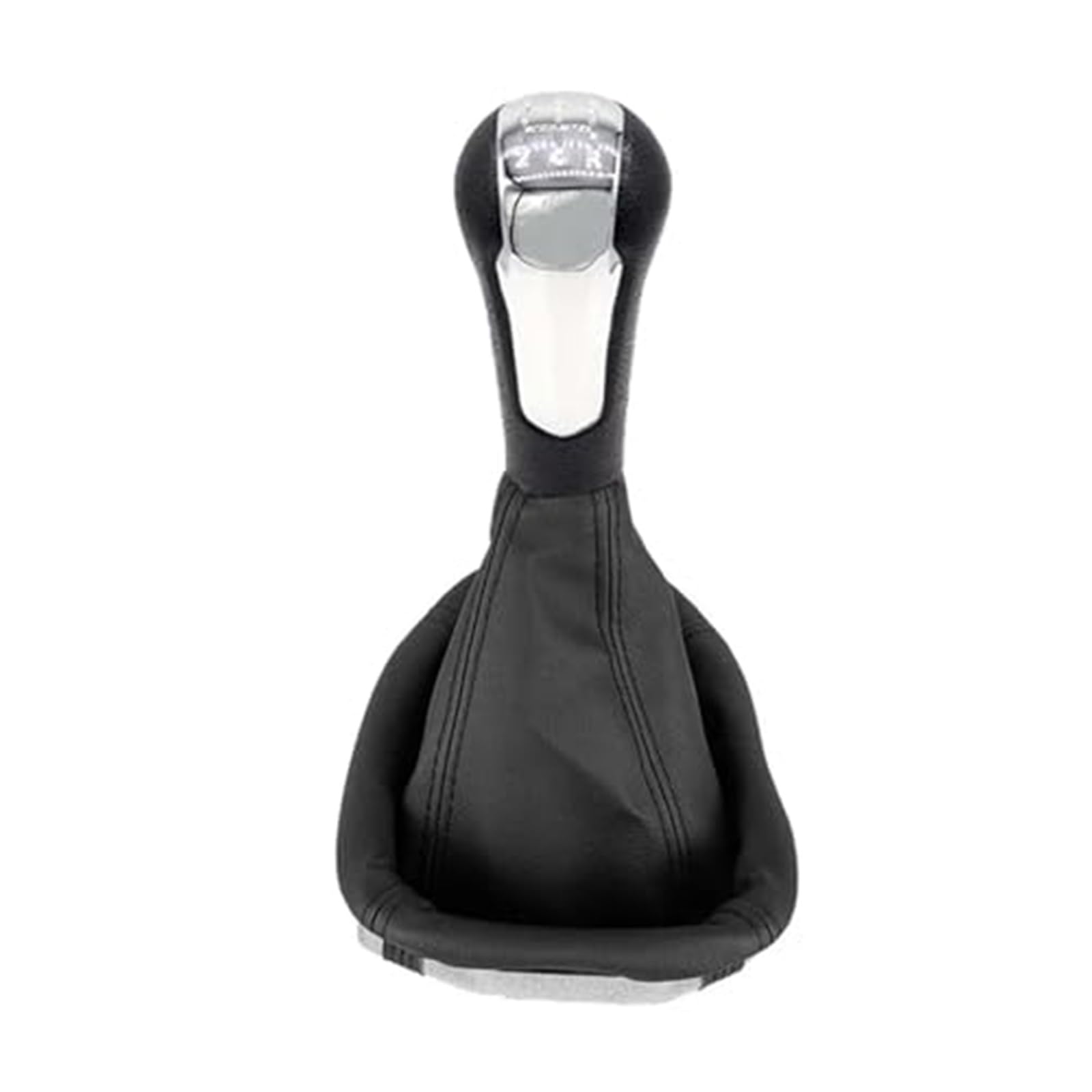 Szwaldaper 5-Gang-Auto-Schaltknauf-Abdeckung, for Chevrolet, Holden Barina Spark M300 2011–2015, mit Kofferraum-Schalthebel Schaltsackabdeckung fürs Auto(Black Chrome) von Szwaldaper