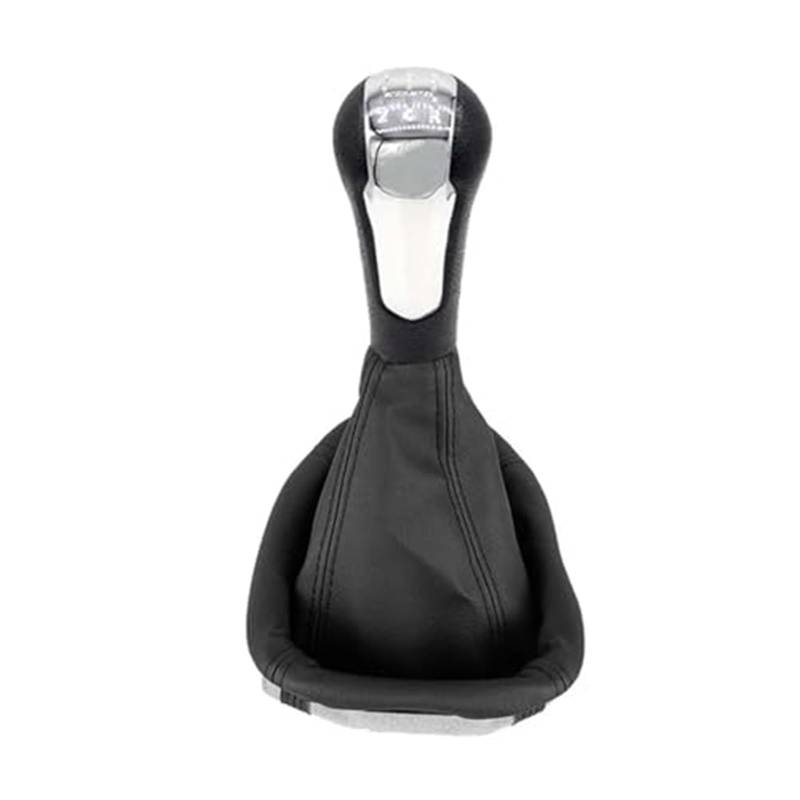 Szwaldaper 5-Gang-Auto-Schaltknauf-Abdeckung, for Chevrolet, Holden Barina Spark M300 2011–2015, mit Kofferraum-Schalthebel Schaltsackabdeckung fürs Auto(Black Chrome) von Szwaldaper