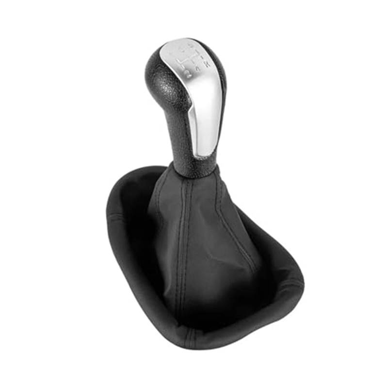 Szwaldaper 5-Gang-Auto-Schaltknauf-Abdeckung, for Chevrolet, Holden Barina Spark M300 2011–2015, mit Kofferraum-Schalthebel Schaltsackabdeckung fürs Auto(Black Matte Silver) von Szwaldaper