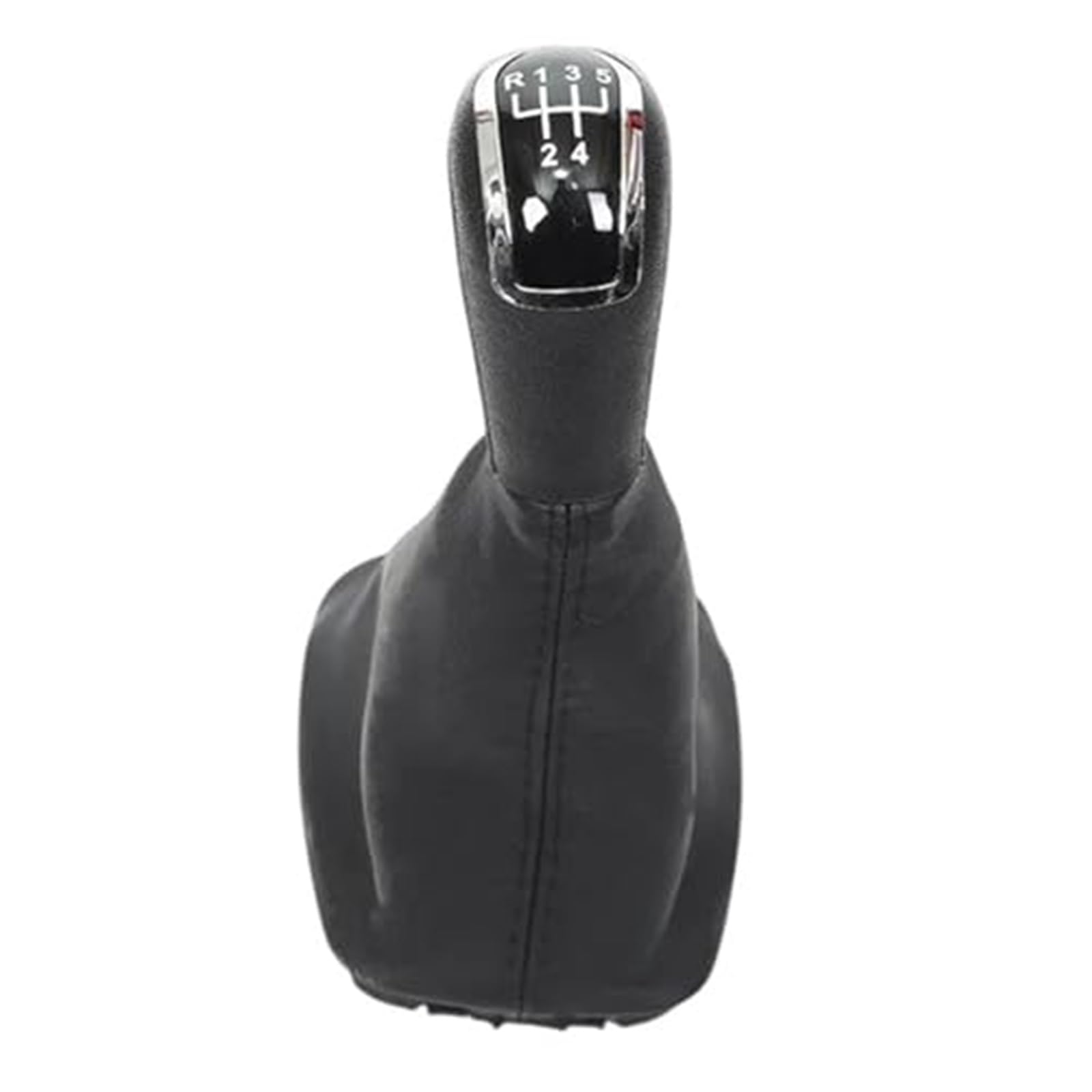 Szwaldaper 5-Gang-Auto-Styling-Schaltknauf-Gamaschenmanschettenabdeckung, for Skoda, Fabia MK1 2000–2008, Gehäusekragen, Hebel-Schaltstift Schaltsackabdeckung fürs Auto(Black Black) von Szwaldaper