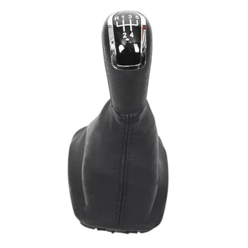 Szwaldaper 5-Gang-Auto-Styling-Schaltknauf-Gamaschenmanschettenabdeckung, for Skoda, Fabia MK1 2000–2008, Gehäusekragen, Hebel-Schaltstift Schaltsackabdeckung fürs Auto(Black Black) von Szwaldaper