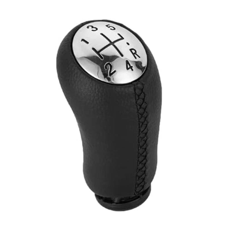 Szwaldaper 5-Gang-Schaltknauf-Abdeckung, for Renault, Megane II Clio III Scenic II Kangoo 2009, Auto-Schalthebelgriff-Stickkopf Schaltsackabdeckung fürs Auto(Black Bright-Black) von Szwaldaper