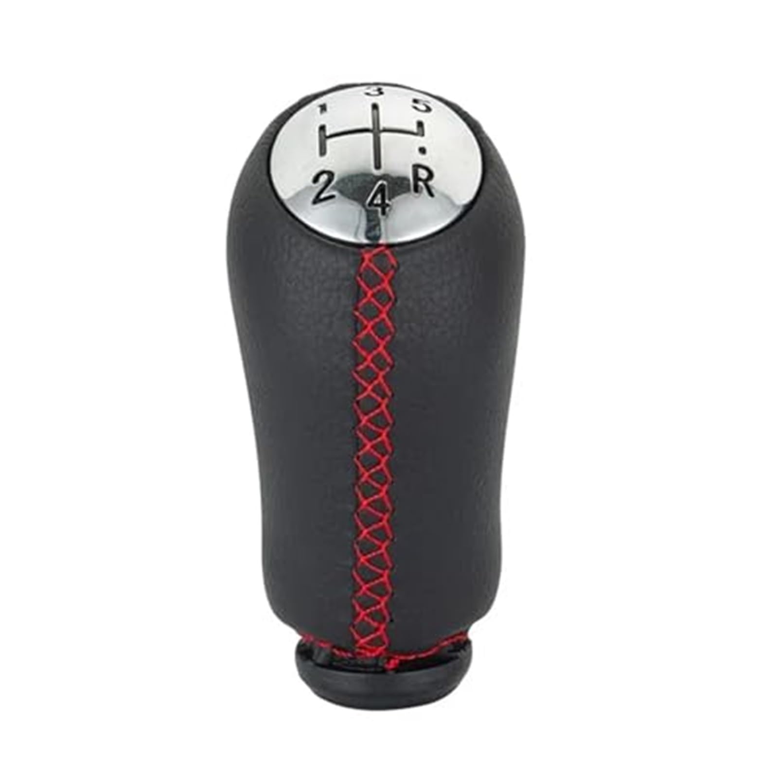 Szwaldaper 5-Gang-Schaltknauf-Abdeckung, for Renault, Megane II Clio III Scenic II Kangoo 2009, Auto-Schalthebelgriff-Stickkopf Schaltsackabdeckung fürs Auto(Black Red Line) von Szwaldaper