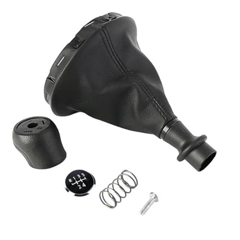 Szwaldaper 5-Gang-Schaltknauf-Abdeckung, for T5 T5.1 T6 Gp 2003–2019, Kit, Gamaschenmanschette, Schwarz, Schaltknauf-Abdeckung, staubdichter Ersatz Schaltsackabdeckung fürs Auto von Szwaldaper