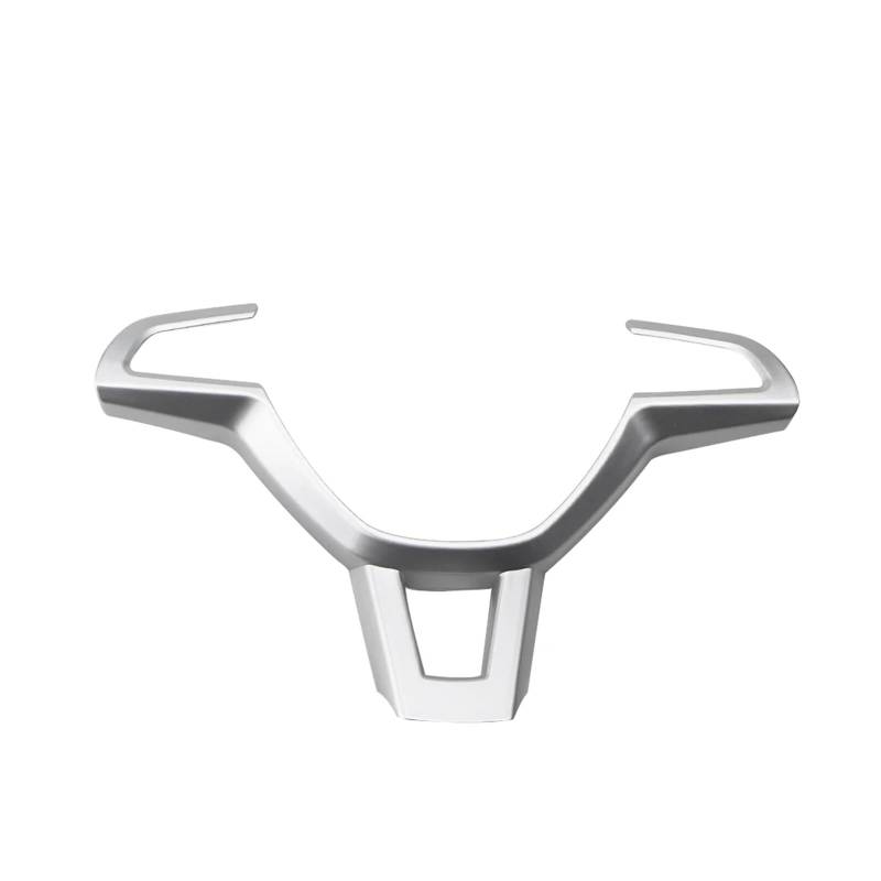 Szwaldaper ABS Chrom Auto Lenkrad Schutz Trim Aufkleber Fit, for Skoda, for Superb 2016 2017 2018 2019 Zubehör Auto-Lenkradaufkleber(Matte Silver) von Szwaldaper