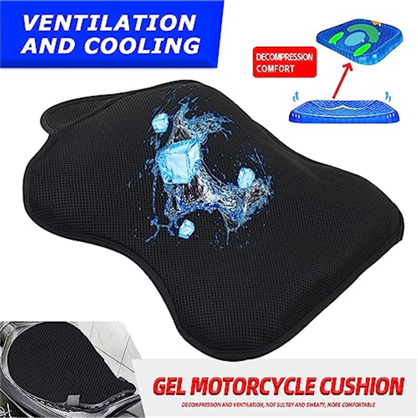 Szwaldaper Atmungsaktives, bequemes, weiches Isoliergel for Motorräder, for Sitz, Kissenbezug-Zubehör, for 1200X VFR1200 X 1200X Zubehör Motorrad-Sitzbezug, wasserdicht, atmungsaktiv Szwaldaper Atmungsaktives, bequemes, weiches Isoliergel for Motorräder, for Sitz, Kissenbezug-Zubehör, for 1200X VFR1200 X 1200X Zubehör Motorrad-Sitzbezug, wasserdicht, atmungsaktiv von Szwaldaper