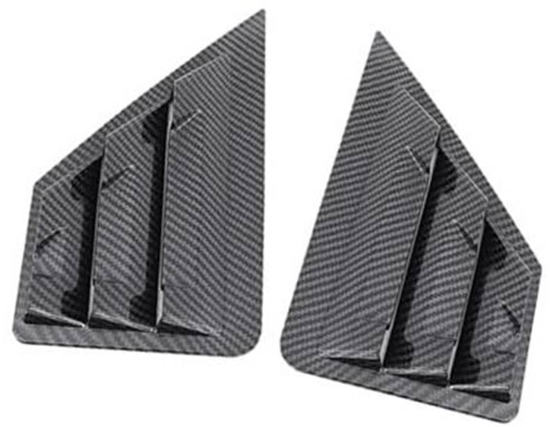 Szwaldaper Aufkleber for Heckscheiben-Lamellenglas-Schwellenabdeckung, for Toyota, for CHR C-HR, 2016–2022, Autozubehör, Jalousien, Zierleistenteile Autofenster-Lamellenabdeckung(BLACK ABS carbon patt von Szwaldaper
