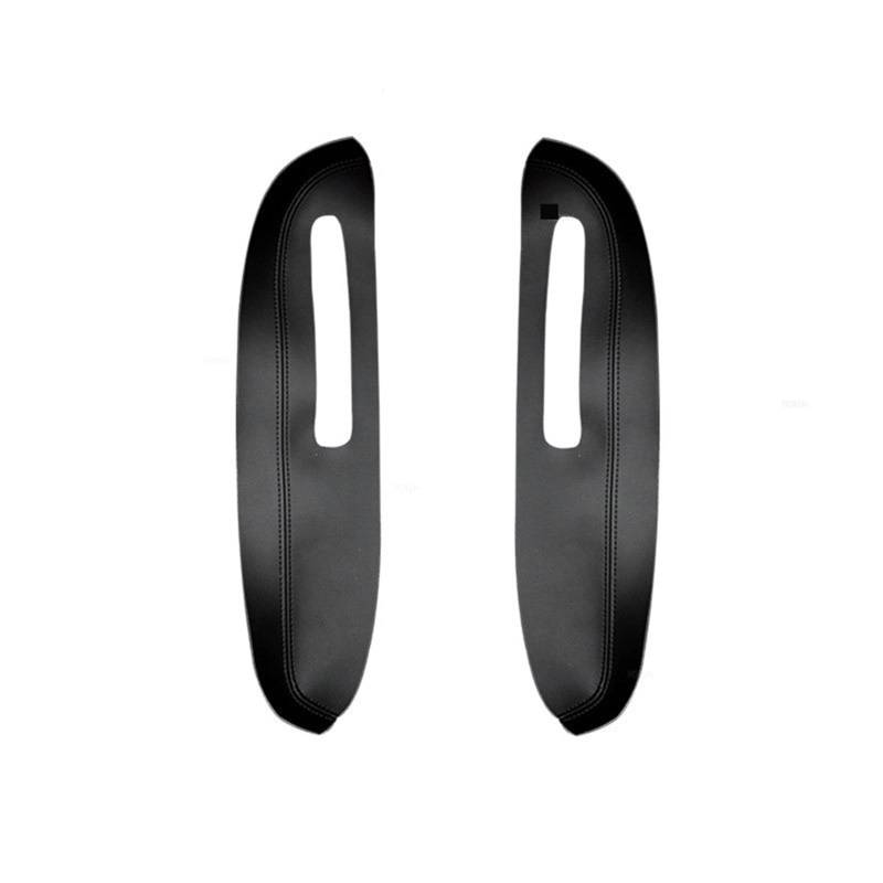Szwaldaper Auto 2 Stück Vorder-/Hintertür-Armlehnengriff-Panel-Lederbezug, for Peugeot, 307 2004 2005 2006 2007 2008 2009 2010 2011 2012 2013 Auto-Innentürverkleidung(Front Pair Black) von Szwaldaper