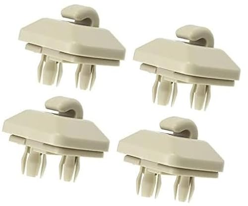 Szwaldaper Auto ABS Sonnenblende Haken Clip Halter, for, 4 Stück Beige Auto-Sonnenblenden-Clip(Beige) von Szwaldaper