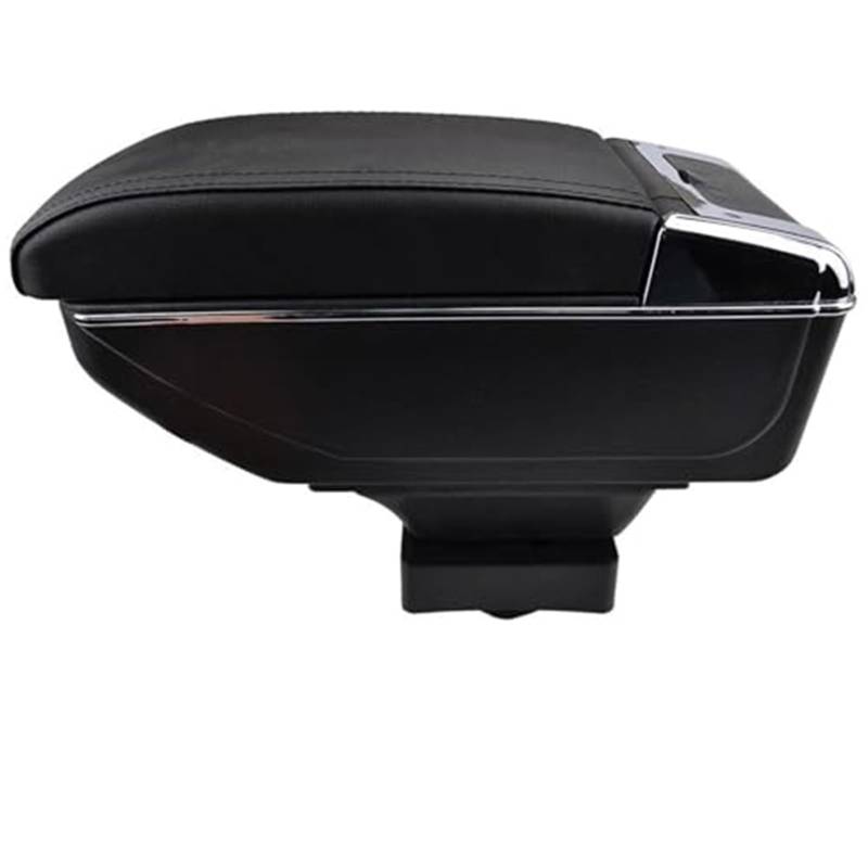 Szwaldaper Auto Armlehne Mittelbecherhalter Mittelkonsole Aufbewahrungsbox, for Citroen, C4 Schrägheck 2004 2005-2010 Autozubehör Auto-Armlehnenbox(Black Black Thread) von Szwaldaper