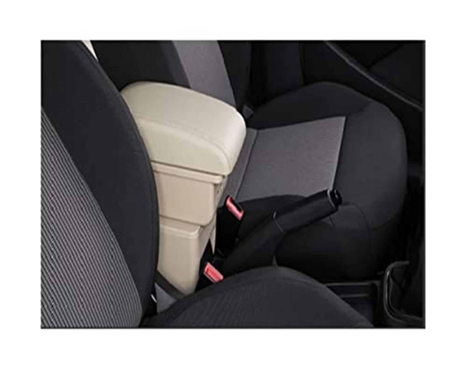 Szwaldaper Auto-Armlehnenbox, Armlehne, Auto-Armlehne, Mittelkonsole, Aufbewahrungsbox, Zubehör, for Sitz, for Leon Auto-Armlehnenbox(Black B-beige) von Szwaldaper