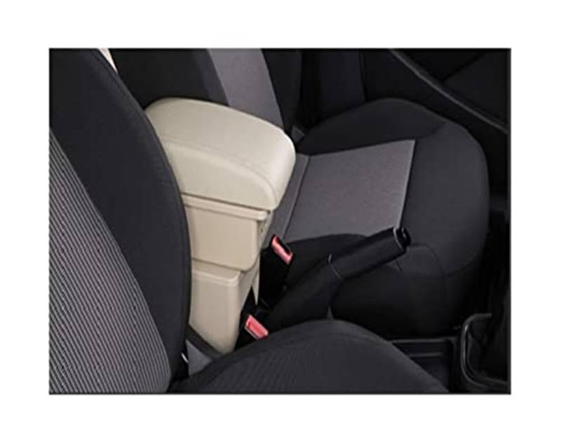 Szwaldaper Auto-Armlehnenbox, Armlehne, Auto-Armlehne, Mittelkonsole, Aufbewahrungsbox, Zubehör, for Sitz, for Leon Auto-Armlehnenbox(Black B-beige) von Szwaldaper