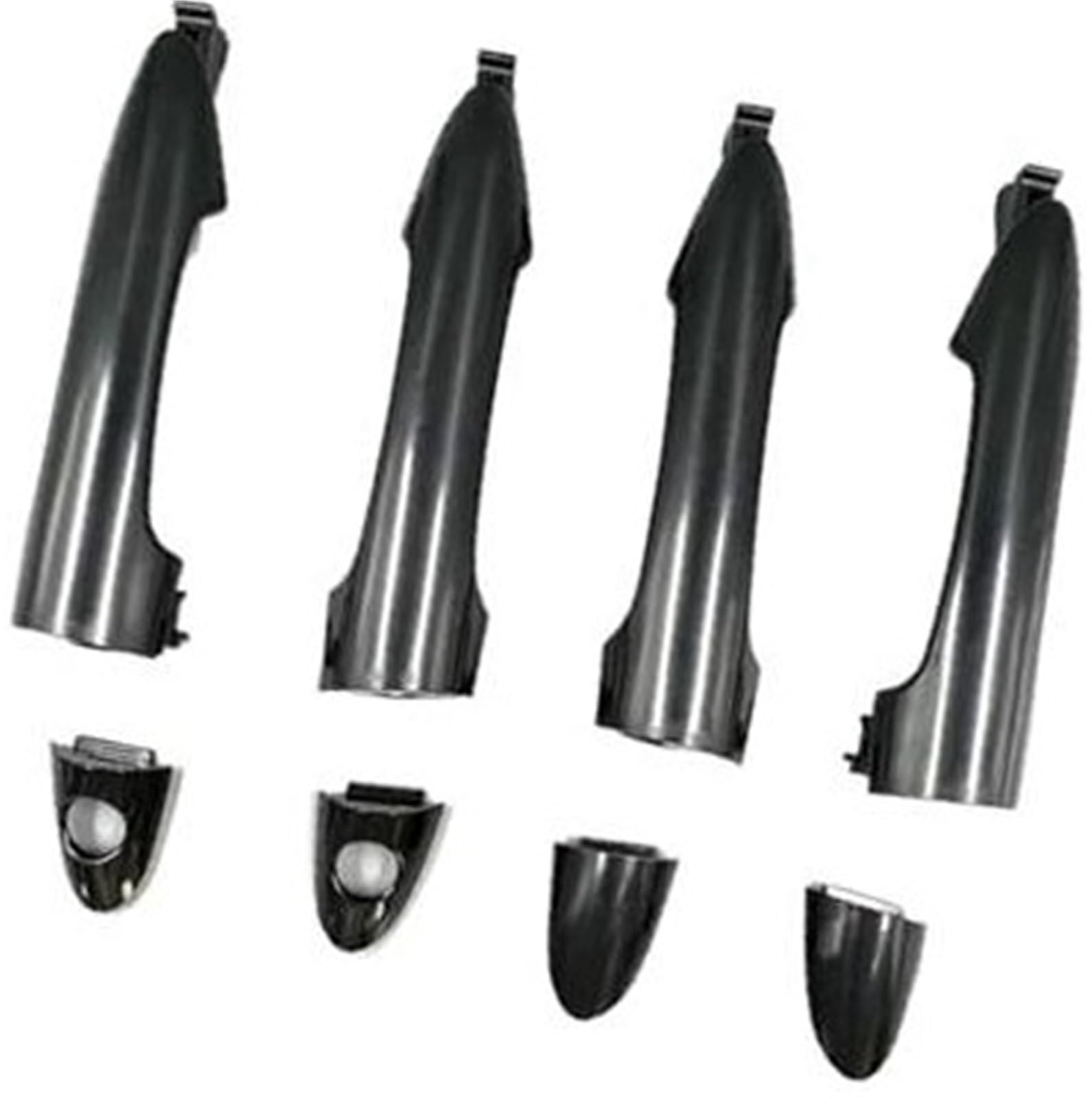 Szwaldaper Auto-Außentürgriff, for Kia, for Picanto 2011 2012 2013 2014 2015 2016 Hinten Vorne, for Hinten Außentürgriff Äußerer Türgriff Autotürgriffabdeckung(Black 1 Pair Front) von Szwaldaper