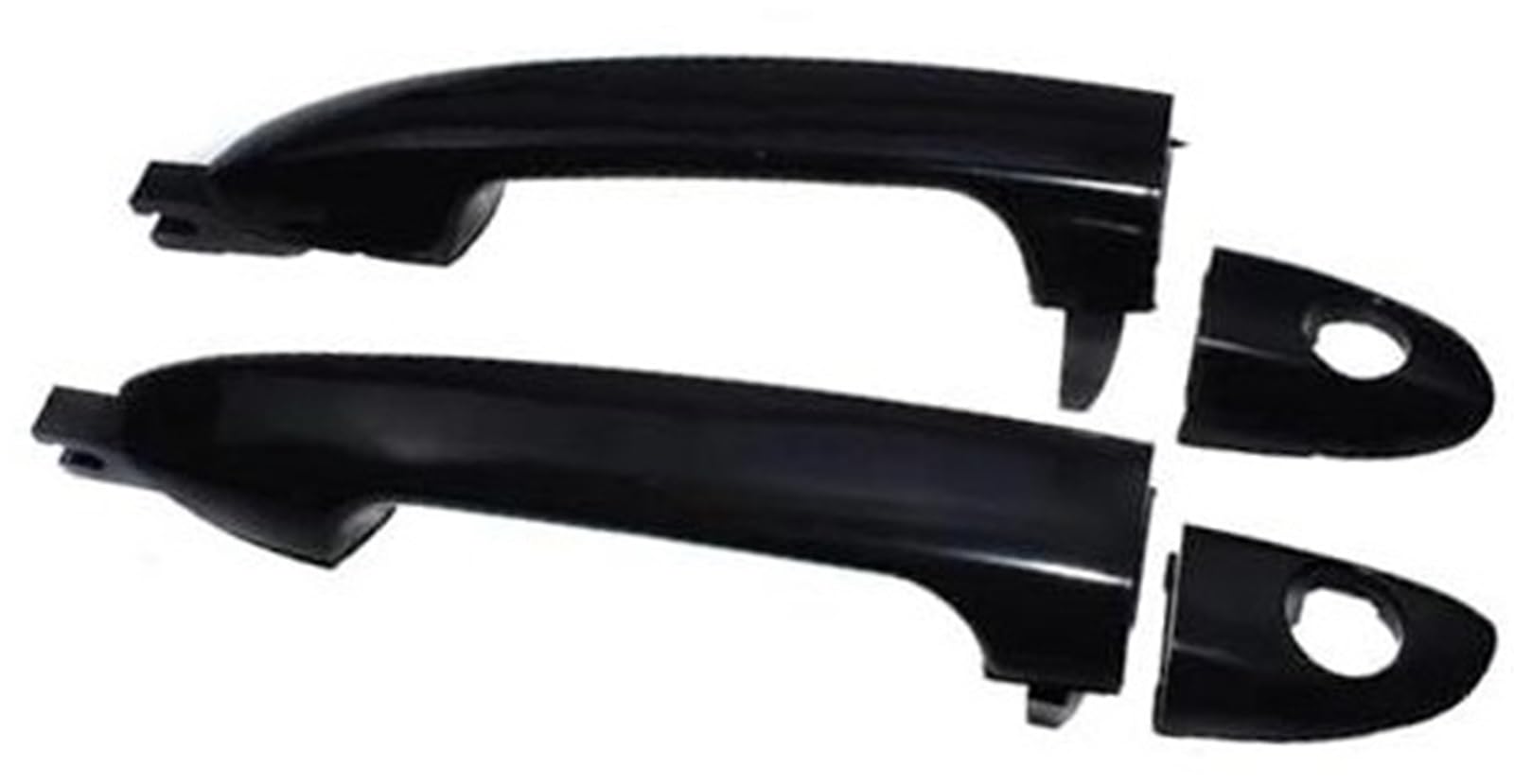 Szwaldaper Auto Außentürgriff, for Kia, for Spectra 2004-2009 82650-2F000,82670-2F000,83660-2F000 Vorne Hinten Links Rechts Außentürgriffe Autotürgriffabdeckung(Black Front Pair) von Szwaldaper