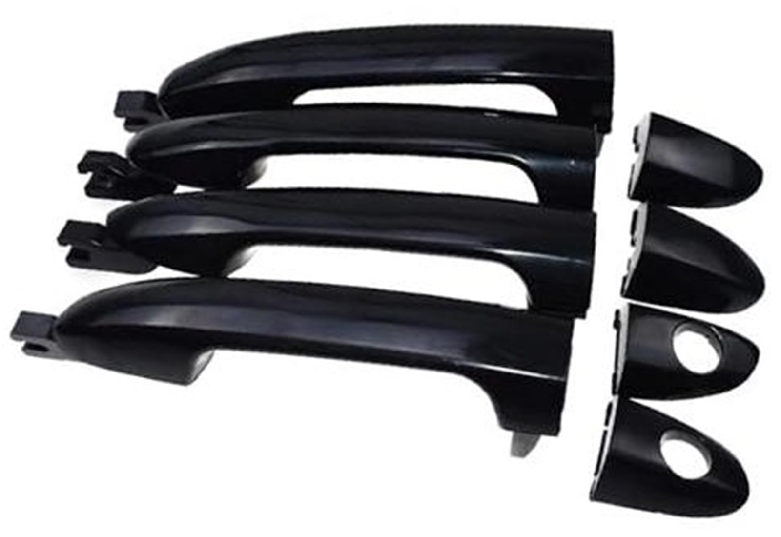 Szwaldaper Auto Außentürgriff, for Kia, for Spectra 2004-2009 82650-2F000,82670-2F000,83660-2F000 Vorne Hinten Links Rechts Außentürgriffe Autotürgriffabdeckung(Black Front Rear 4pcs) von Szwaldaper