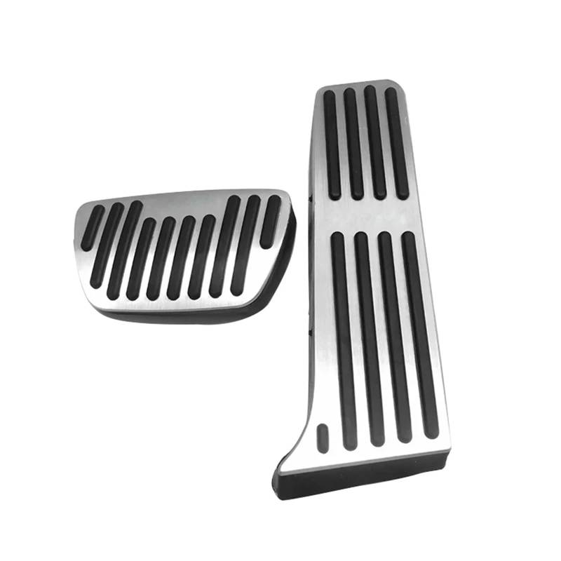 Szwaldaper Auto-Fußpedalabdeckung for Gaspedal, Bremspedal, for Toyota, for RAV4, 2019 2020 2021 2022 2023 RAV 4 XA50 Hybridzubehör Autopedalabdeckungsset(2pcs Silver) von Szwaldaper