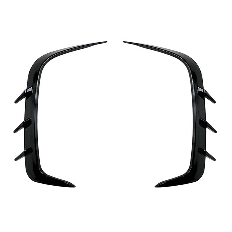 Szwaldaper Auto Heckstoßstangen-Seitensplitter-Verkleidung, for, 4er G22 G23 425i 430i M440i M Sport, schwarz glänzend, Entlüftungsspoiler, Canard-Abdeckung Lüftungsblende für Nebelscheinwerfer von Szwaldaper