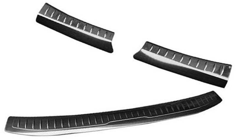 Szwaldaper Auto Innen Außen Heckstoßstangenschutzplatte Abdeckung Edelstahlverkleidung, for Subaru, for Crosstrek 2023 2024 Auto-Heckstoßstangenschutz aus Gummi(Black) von Szwaldaper