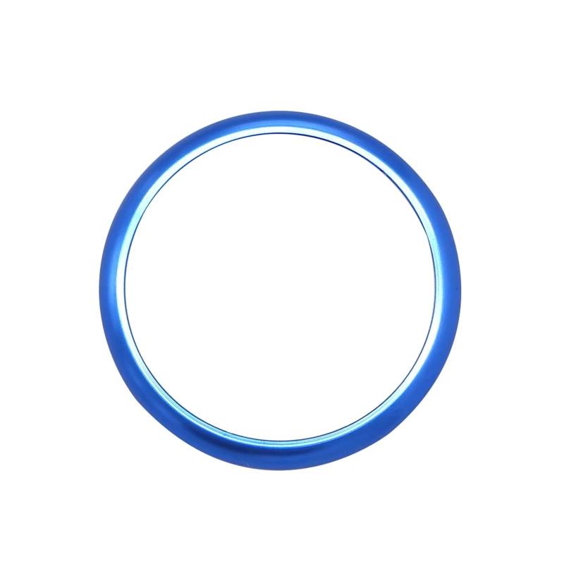 Szwaldaper Auto Lenkrad Media Lautstärkeregler Kreis Ring Aufkleber Trim, for, for X3 G01 X4 G02 2018 2019 2020 2021 2022, Zubehör Auto-Lenkradaufkleber(Blue) von Szwaldaper