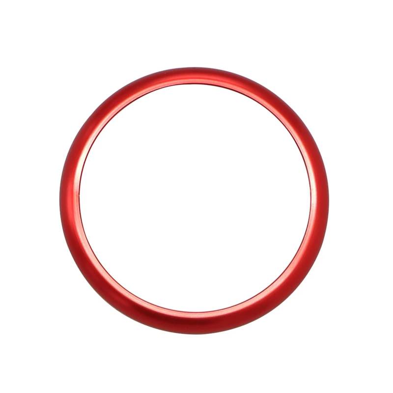 Szwaldaper Auto Lenkrad Media Lautstärkeregler Kreis Ring Aufkleber Trim, for, for X3 G01 X4 G02 2018 2019 2020 2021 2022, Zubehör Auto-Lenkradaufkleber(Red) von Szwaldaper
