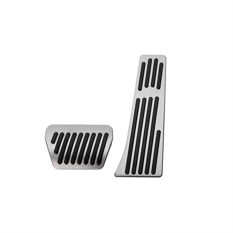 Szwaldaper Auto Pedal Pad Kraftstoff Gaspedal Bremspedal Fußstütze Pedal Abdeckung Aluminium Zubehör, for, for X5 X6 E70 E71 E72 F15 F16 F85 F86 Autopedalabdeckungsset(at 2pcs) von Szwaldaper